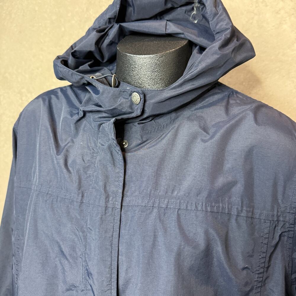 Vintage Eddie Bauer Women's 2X Plus Blue Rain Coat Jacket Y2K 2000s